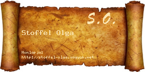 Stoffel Olga névjegykártya
